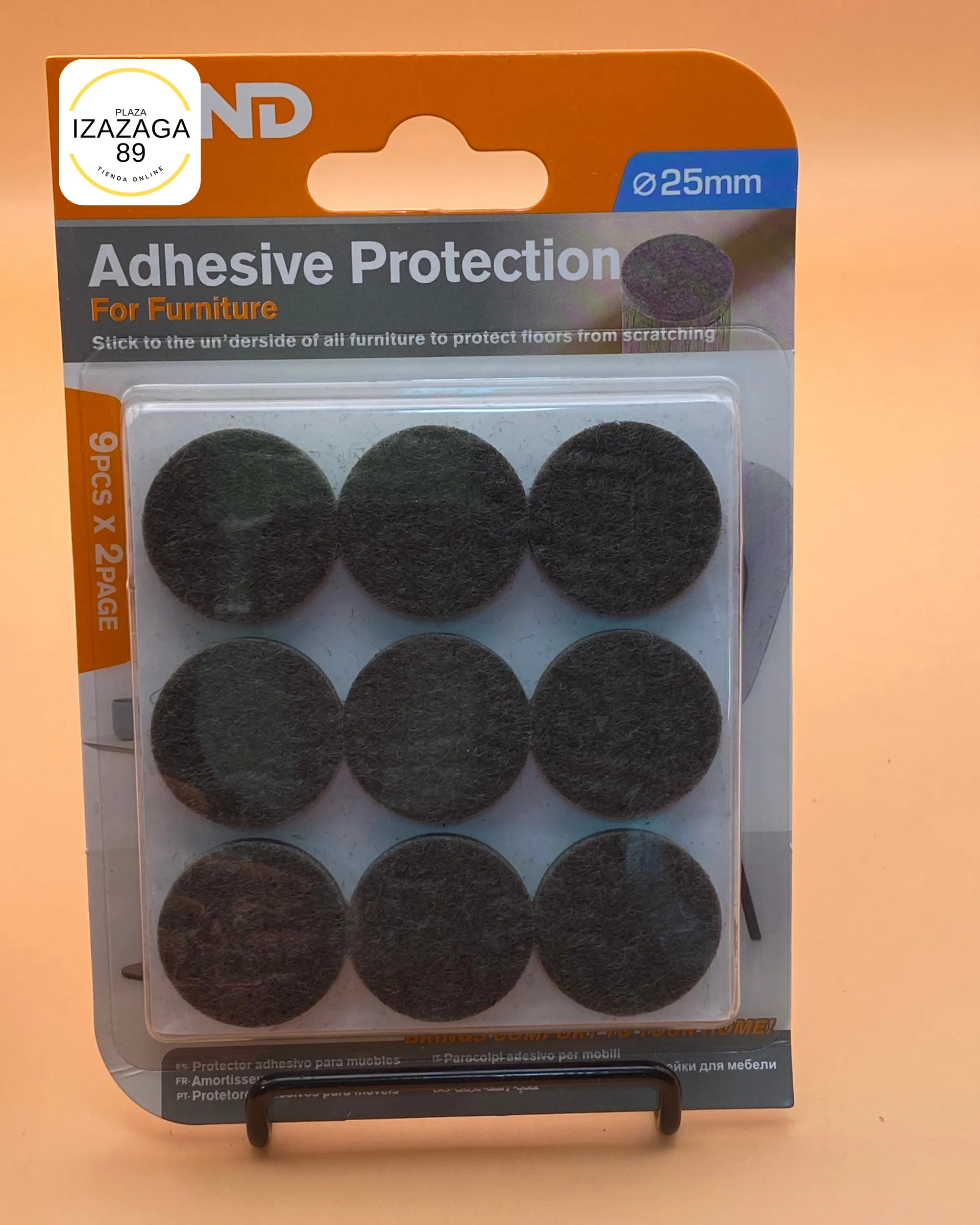 Protector Adhesivo para muebles, Shind, velcro, redondos, 25 mm, 2