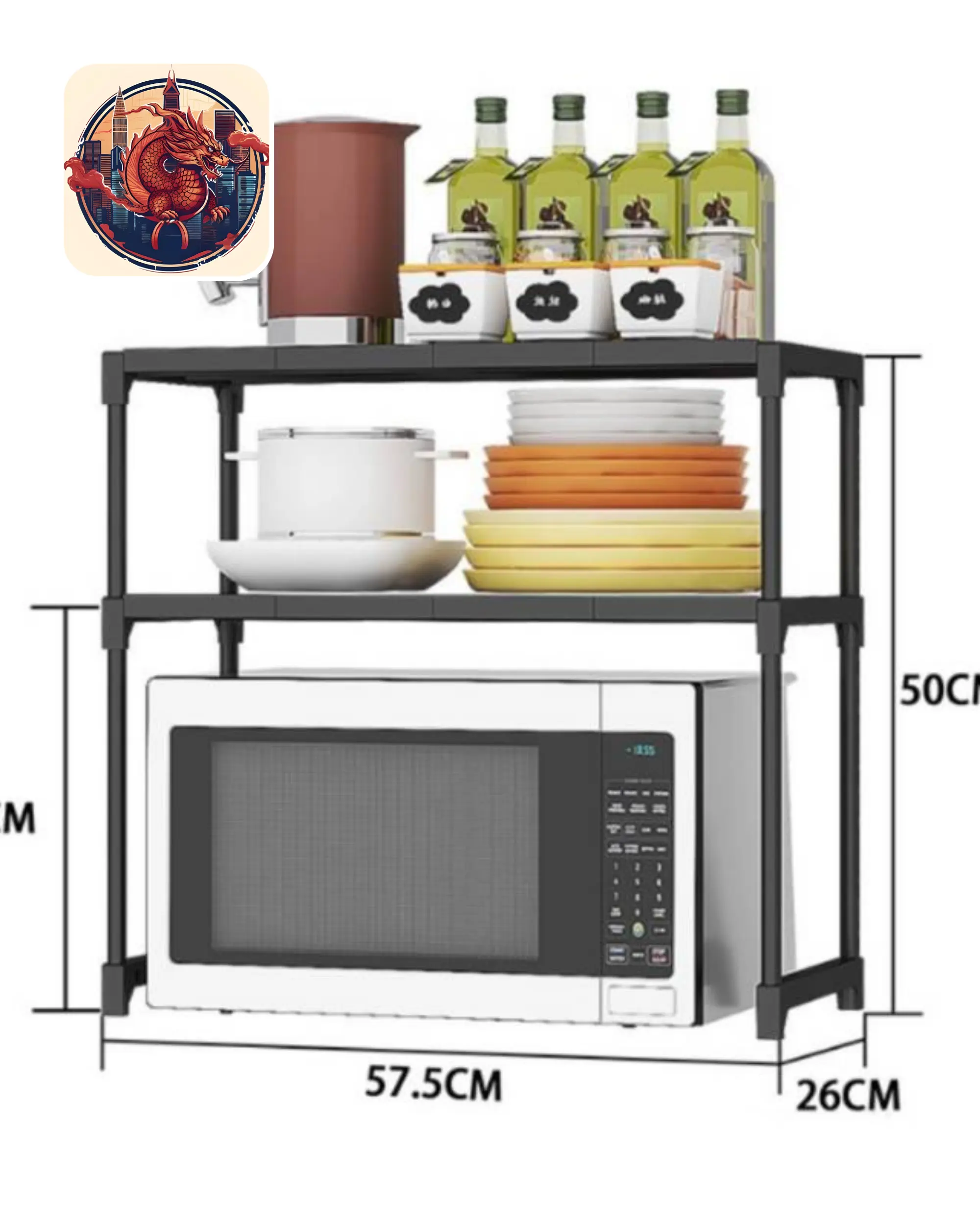 Organizador de cocina sobre microondas 36x42x44 - reinabatata